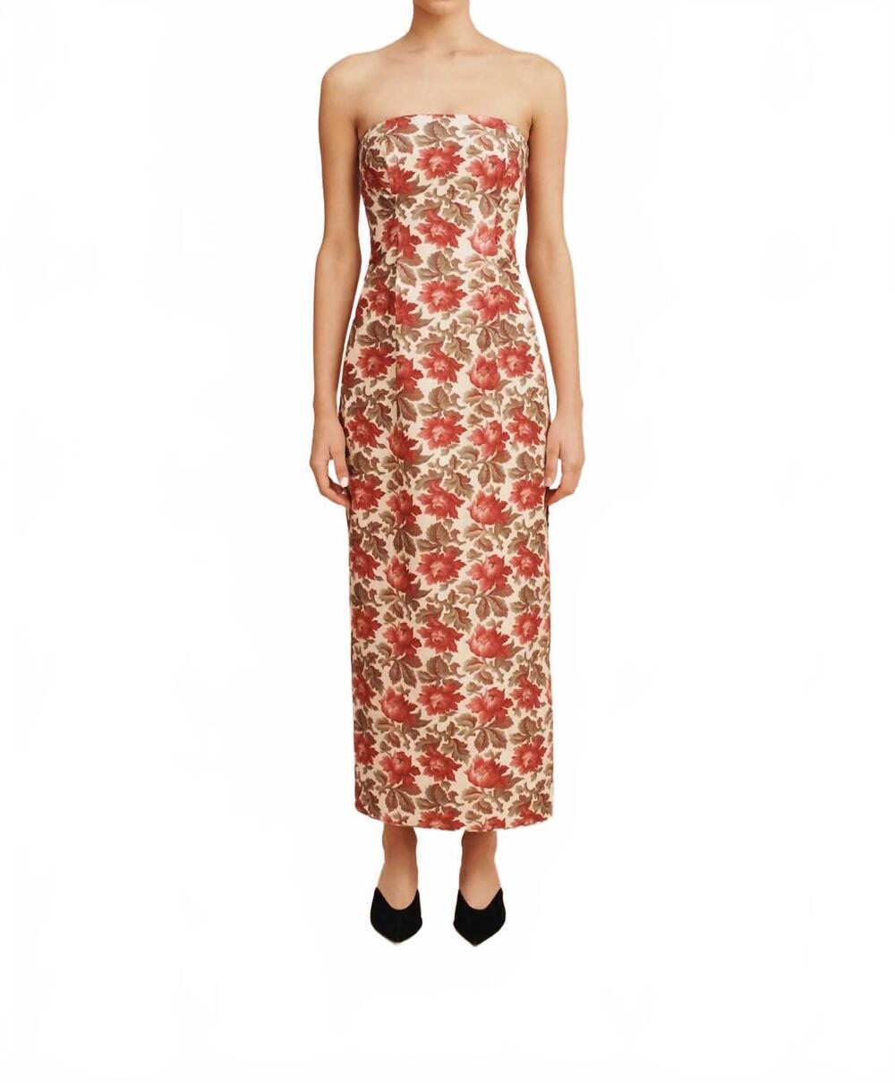 NEW POSSE rosalie strapless dress in rose bud